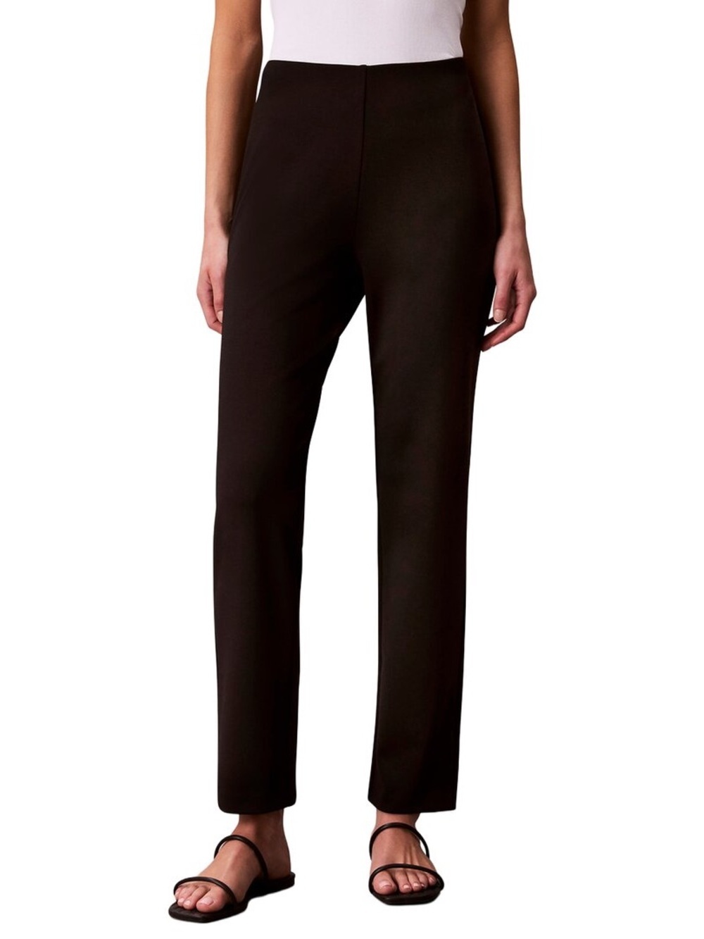 Karl Lagerfeld Black Straight-Leg Tailored Pants 1047